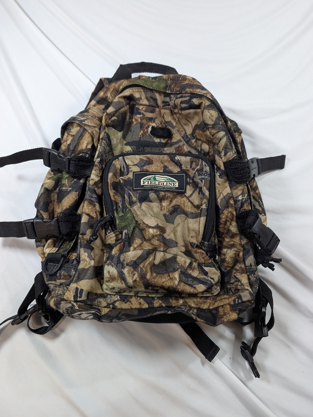 Vintage Fieldline Fleece Mossy Oak Camo Hunting Backpack Daypack
